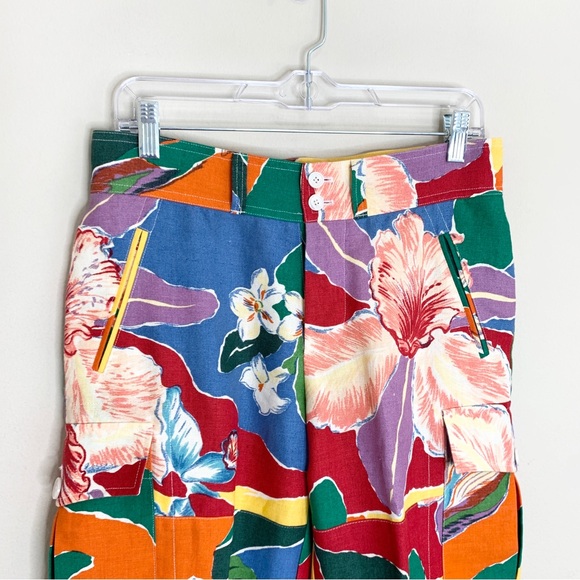 Ralph Lauren Collection Vintage Linen Floral Cargo Pant (Sz 6) Purple Label - Picture 2 of 14